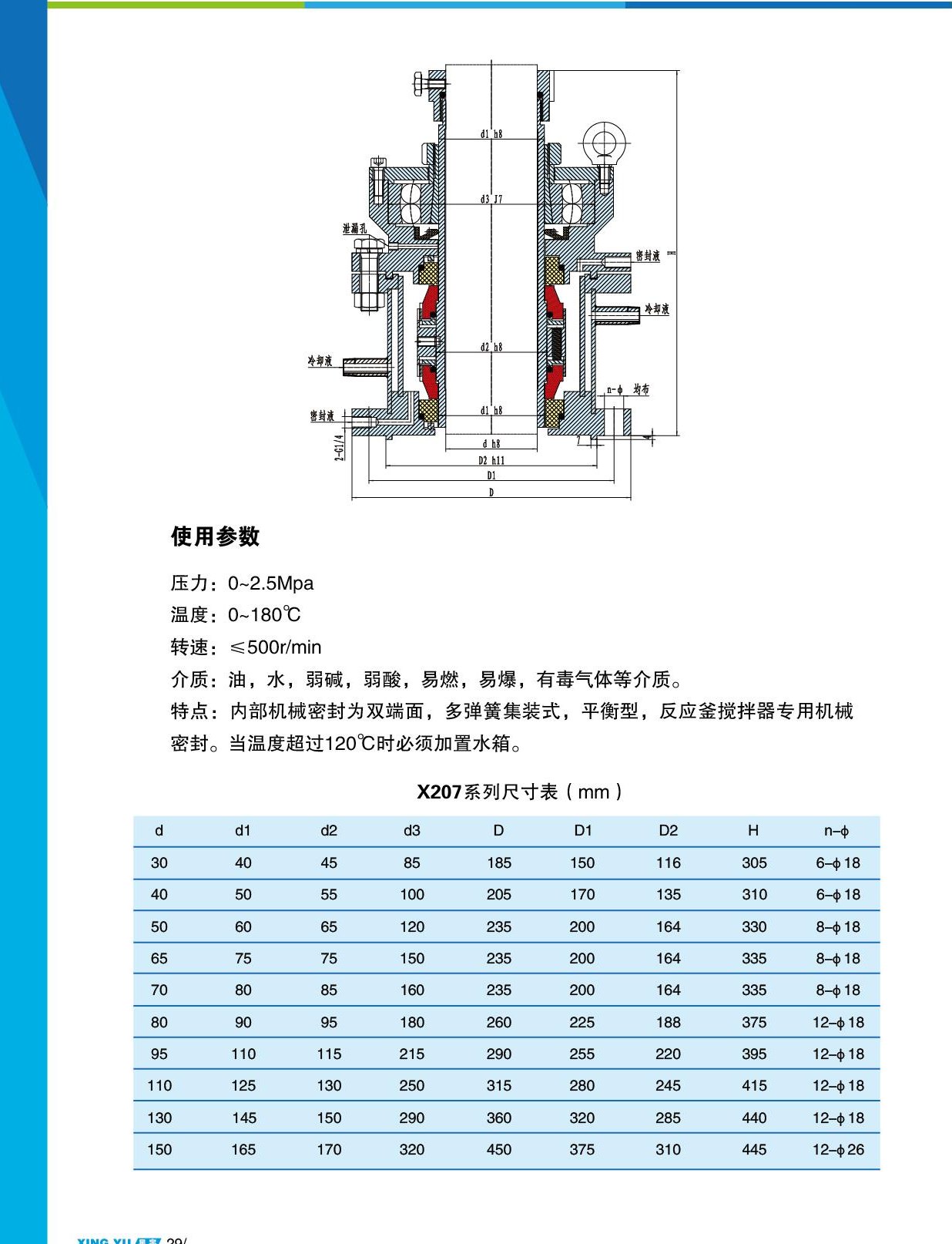 X207 尺寸参数表