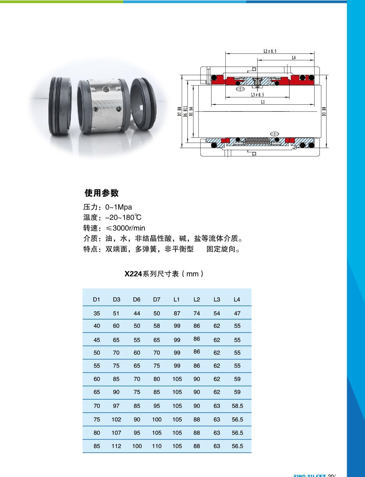 X224 尺寸参数表